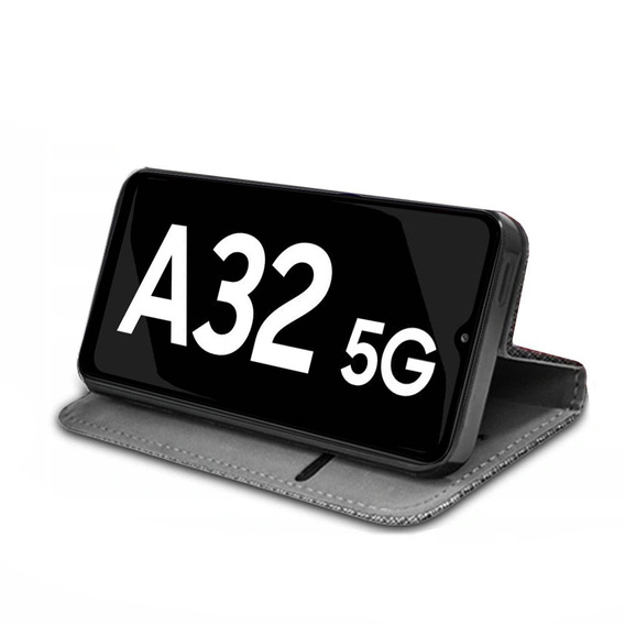 Klopové pouzdro pro Samsung Galaxy A32 5G, Wallet Smart Magnet, námořnicky modré
