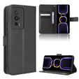 Klopové pouzdro pro Poco F5 Pro 5G, Wallet Smart Magnet, černé