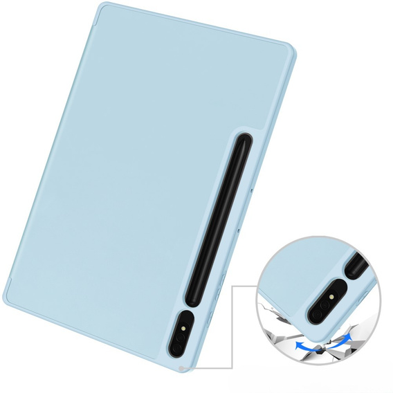 Pouzdro pro Samsung Galaxy Tab S10+ Plus, Smartcase s prostorem pro stylus, modré