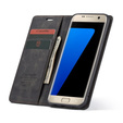 Pouzdro CASEME pro Samsung Galaxy S7 Edge, Leather Wallet Case, černé