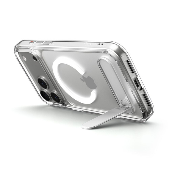 Spigen Ultra Hybrid "S" MagSafe pouzdro pro iPhone 17 Pro, čiré / bílé