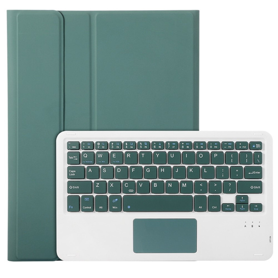 Pouzdro + klávesnice iPad 10.9 2022 10 Gen, TouchPad Pen Slot, tmavě zelené