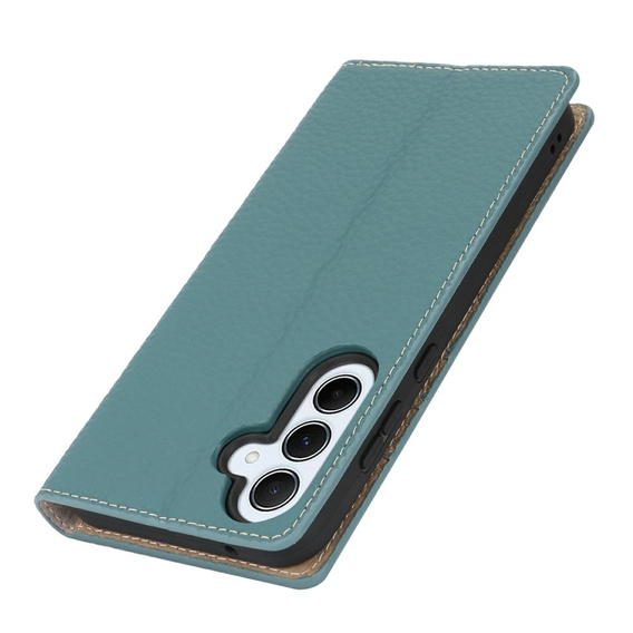 Klopové pouzdro pro Samsung Galaxy S25, Litchi Skin Grain, modré