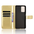 Klopové pouzdro pro Motorola Moto E14, Crazy Horse Wallet, zlaté