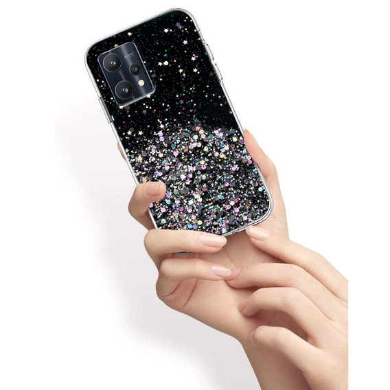 Pouzdro pro Realme 9 Pro+ Plus / Realme 9 4G, Glittery, černé