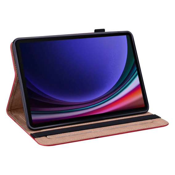 Pouzdro pro Samsung Galaxy Tab S10 Lite / S10 FE / S9 FE / S9, Classic, s prostorem pro stylus, červené