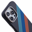 Pouzdro pro iPhone 15 Pro Max, Carbon Fiber MagSafe, námořnicky modré