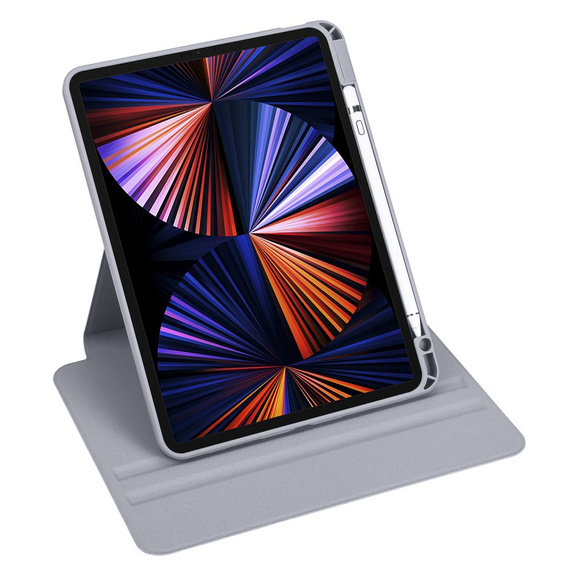Pouzdro pro iPad Pro 11" 2022/2021/2020 (4/3/2 gen.), s prostorem pro stylus, otočné o 360°, fialové