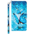 Klopové pouzdro pro Oppo A17, Wallet Light Spots Decor Butterfly, modré