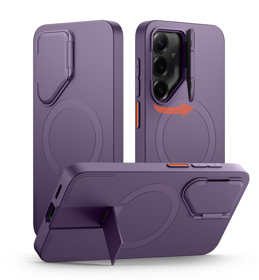 Pouzdro pro Samsung Galaxy S25, Suritch Shockproof, pro MagSafe, fialové