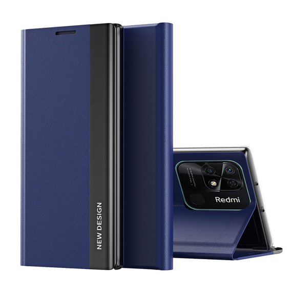 Klopové pouzdro pro Xiaomi Redmi 10C, Side Magnetic, námořnicky modré
