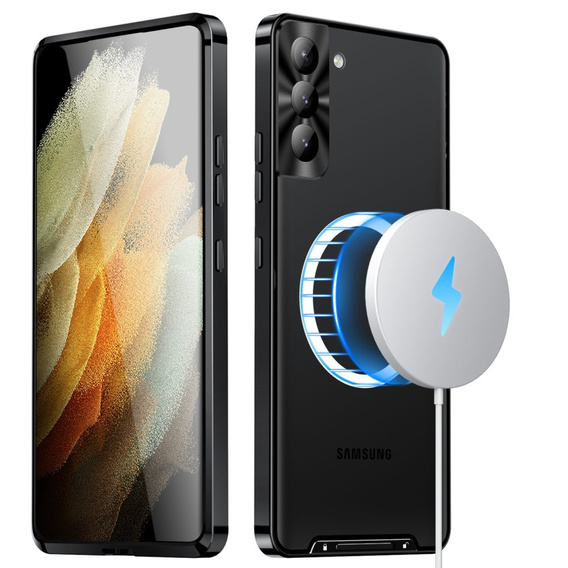 Ochranné pouzdro na fotoaparát pro Samsung Galaxy S21 FE 5G, CamShield MagSafe, transparentní / černé
