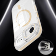 Pouzdro pro iPhone Air, pro MagSafe, se stojánkem, průhledné se zlatými vložkami