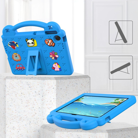 Dětské pouzdro pro Lenovo Tab TB311FU, Cute Patterns, se stojánkem, modré