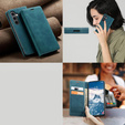Pouzdro pro Samsung Galaxy A55, ERBORD Vintage peněženka s klopou, modré + sklo na displej