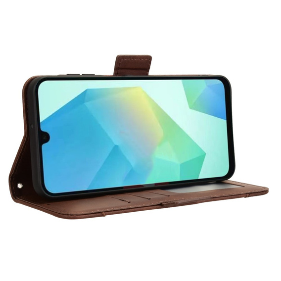 Klopové pouzdro pro Samsung Galaxy A16, Card Slot, hnědé