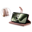Klopové pouzdro pro Xiaomi 14T, Wallet Zipper Pocket, růžové