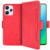 Klopové pouzdro pro Xiaomi Redmi 12, Card Slot, červené