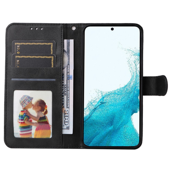 Klopové pouzdro pro Samsung Galaxy A34 5G, Leather Wallet, černé