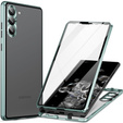Pouzdro pro Samsung Galaxy S23, Magnetic Dual Glass, zelené