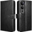 Klopové pouzdro pro Vivo V50 Lite 4G / 5G, Crazy Horse Wallet, černé