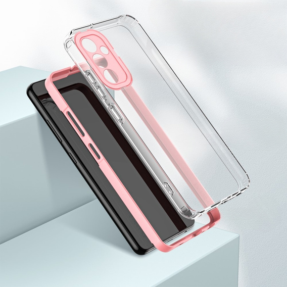 Pouzdro pro Samsung Galaxy A14 5G, Fusion Hybrid, transparentní / růžové
