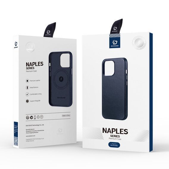 Pouzdro pro iPhone 14 Pro Max, Dux Ducis Max Naples, modré