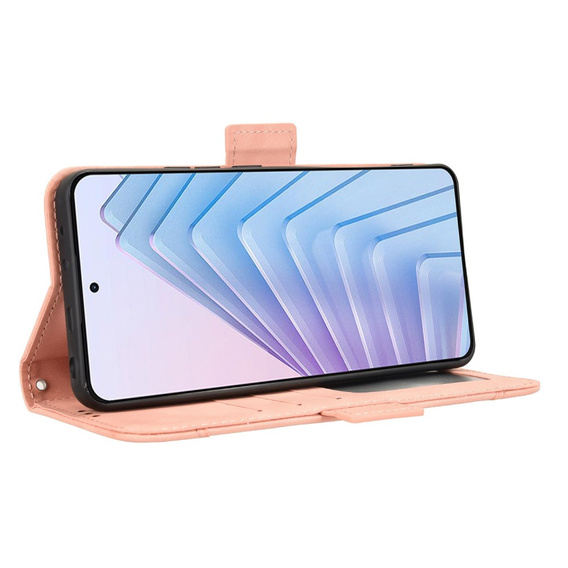 Klopové pouzdro pro Xiaomi Redmi Note 14 4G, Card Slot, růžové
