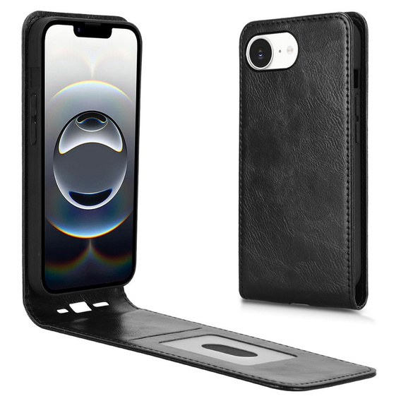 Klopové pouzdro pro iPhone 16E, Flip, černé