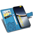 Klopové pouzdro pro Xiaomi Poco F7, Butterfly, modré
