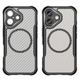 Pouzdro pro iPhone 16, Fusion Hybrid Carbon, pro MagSafe, černé