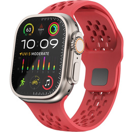 Silikonový řemínek pro Apple Watch 1/2/3/4/5/6/7/8/SE/ULTRA 42/44/45/49MM, červený