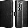 Klopové pouzdro pro Infinix Hot 50 Pro 4G, Crazy Horse Wallet, černé