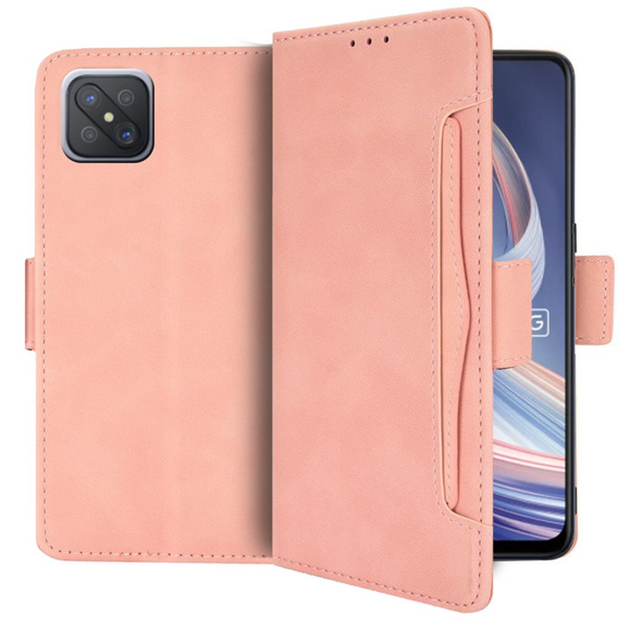 Klopové pouzdro pro Oppo Reno 4 Z 5G, Card Slot, růžové