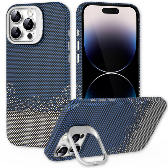 Pouzdro iPhone 14 Pro, Frame Kickstand, pro MagSafe, Sand Blue