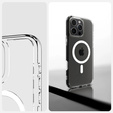 Pouzdro ERBORD MagSafe pro iPhone 16 Pro, aktivní tlačítko, průhledné + sklo na displej
