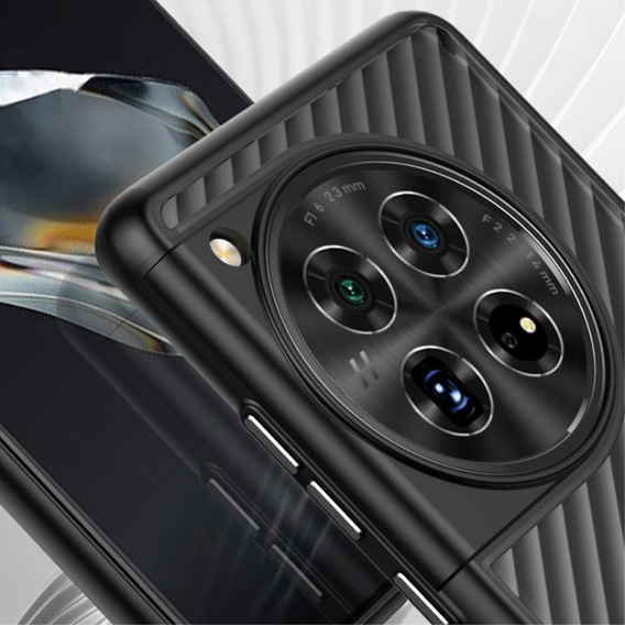 Pouzdro pro OnePlus 12 5G, Fusion Twill Stripe, transparentní / černé