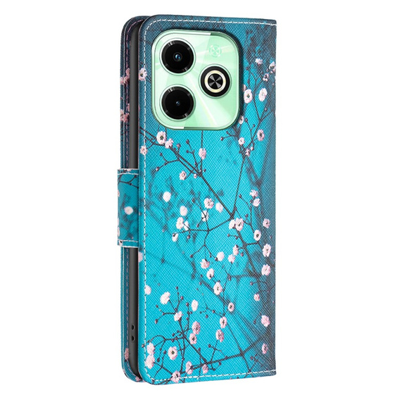 Klopové pouzdro pro Infinix Hot 40i, Wallet, Sakura modré