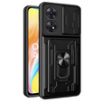 Pancéřové pouzdro pro Oppo A98 5G, Camera Slide Card Slot, černé