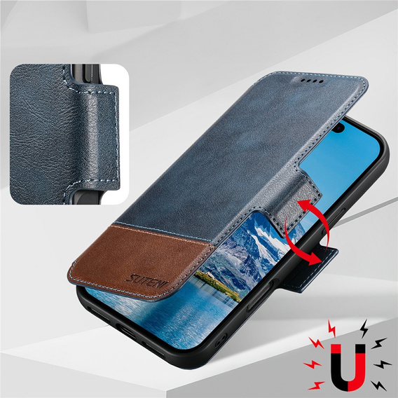 Flipové pouzdro 2 v 1 pro iPhone 17 Pro Max, SUTENI, pro MagSafe, modré