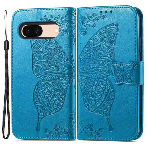 Klopové pouzdro pro Google Pixel 8A, Butterfly, modré