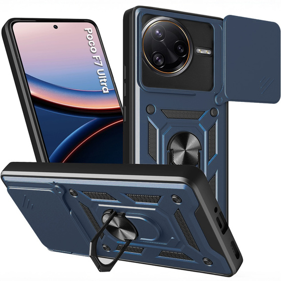 Pouzdro pro Xiaomi Poco F7 Ultra, CamShield Slide, modré