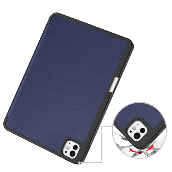 Pouzdro pro iPad Pro 11" 2024 (5 gen.), Smartcase s prostorem pro stylus, námořnicky modré