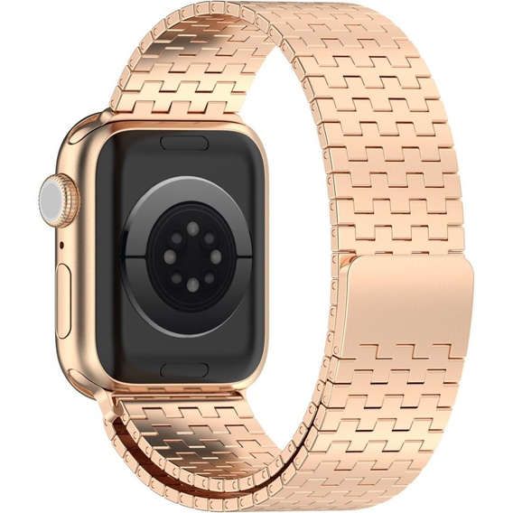 Ocelový náramek pro Apple Watch 1/2/3/4/5/6/7/8/SE/ULTRA 42/44/45/49 MM - růžový rose gold