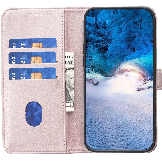 Klopové pouzdro pro Samsung Galaxy A55 5G,BINFEN Wallet, růžový
