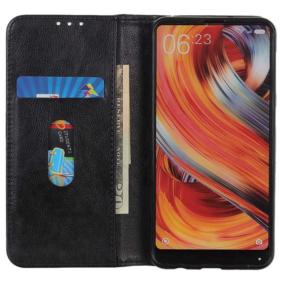 Pouzdro pro Samsung Galaxy A55 5G, Wallet Litchi Leather, černé