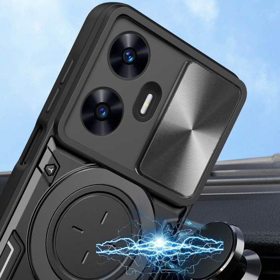 Pancéřové pouzdro pro Realme C55, CamShield Slide, černé
