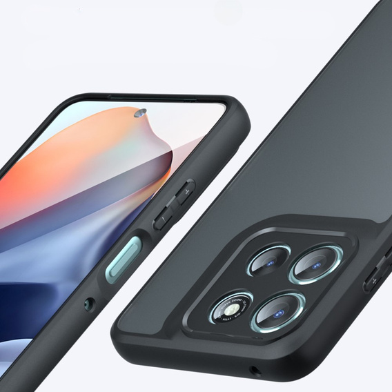 Pouzdro pro Xiaomi Redmi 15 5G / 4G, s ochranou fotoaparátu, průhledné s černými boky
