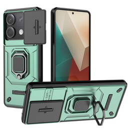 Pouzdro pro Xiaomi Redmi Note 13 5G, KickStand Camera Lens, zelené