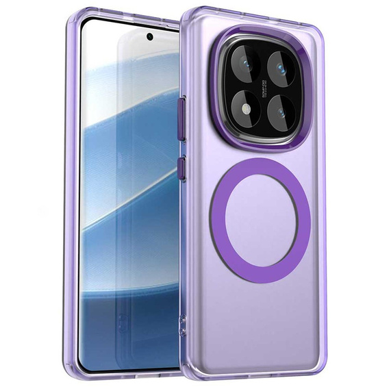 Pouzdro pro Xiaomi Redmi Note 14 Pro 5G / Poco X7 5G, Fusion Hybrid, pro MagSafe, fialové